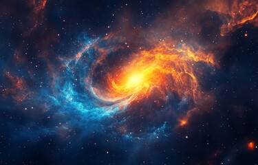 Cosmic swirl of vibrant nebulae