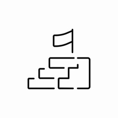 success stairs icon sign vector