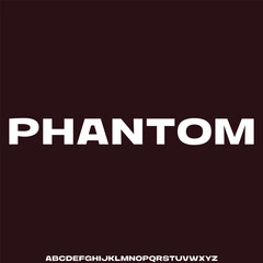 Obraz premium Modern futuristic phantom alphabet display font vector illustration