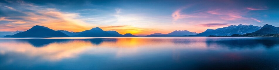 Serene Sunrise Over Mountain Lake (2)