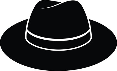 black cowboy hat isolated