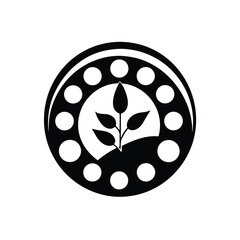 black and white circle