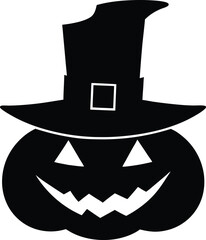 halloween pumpkin with hat