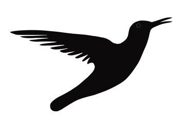 A vector illustration of a Humming-bird floating in air.