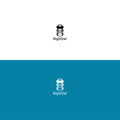 Modern nightowl logo collection with crescent logo symbol vector icon design illustration graphic