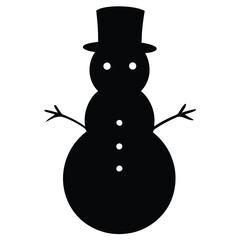 snowman with black hat