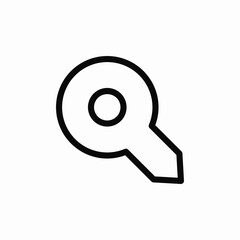 safe key icon sign vector