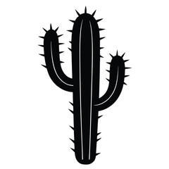 Cactus silhouette vector illustration
