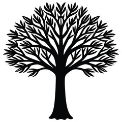 Obraz premium Coral tree silhouette vector 