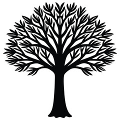Obraz premium Coral tree silhouette vector 