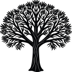 Obraz premium Coral tree silhouette vector 
