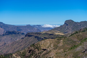 Mountains and valleys of Gran Canaria island, Spain
