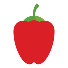 Fototapeta premium Red Bell Pepper Isolated on White Background