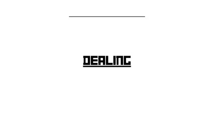 dealing WRITTEN ON WHITE BACKGROUND DESIGN ILLUSTRATION