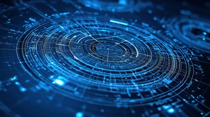 Fototapeta premium Abstract Digital Network: Futuristic Technology Concept