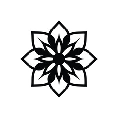 black and white flower vector