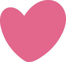 Pink heart, Heart shape with hand drawn style.