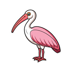 Fototapeta premium Stunning African Spoonbill Bird Illustration