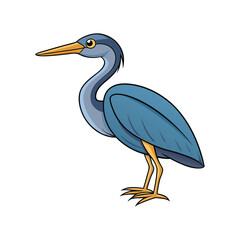  Colorful Representation of Agami Heron Bird