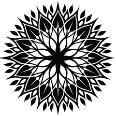 creative roots mandala silhouette
