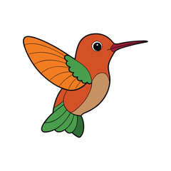  Colorful Representation of Allen's Hummingbird