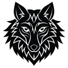 creative Fox Head mandala silhouette
