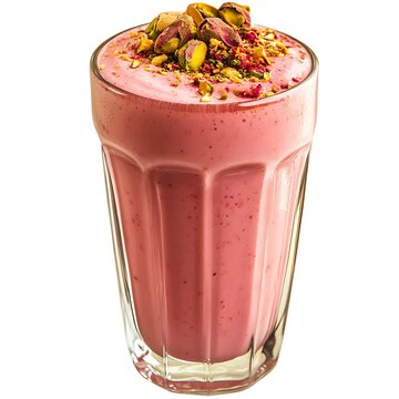 A Chilled Glass of Rose-Flavored Rooh Afza Milkshake