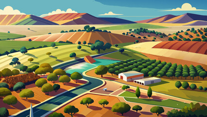 Aerial photo of broadacre cropping landscape in the Avon Valley of Western Australia