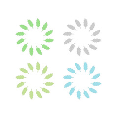 NATURAL LEAVES SIGN SYMBOL LOGO VECTOR ISOLATED ON WHITE