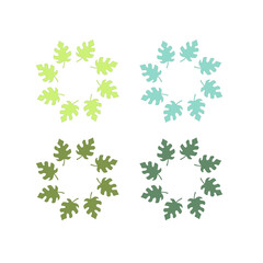 NATURAL LEAVES SIGN SYMBOL LOGO VECTOR ISOLATED ON WHITE