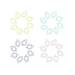 NATURAL LEAVES SIGN SYMBOL LOGO VECTOR ISOLATED ON WHITE