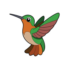 Obraz premium Stunning Antillean Crested Hummingbird Design