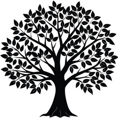 Leaf tree silhouette
