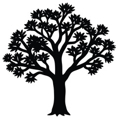Joshua tree silhouette vector
