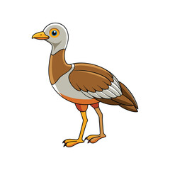  Realistic Arabian Bustard Bird Illustration