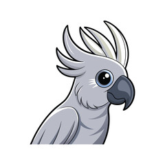  Realistic Bare-Eyed Cockatoo Illustration