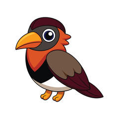  Colorful Representation of Bearded Barbet Bird