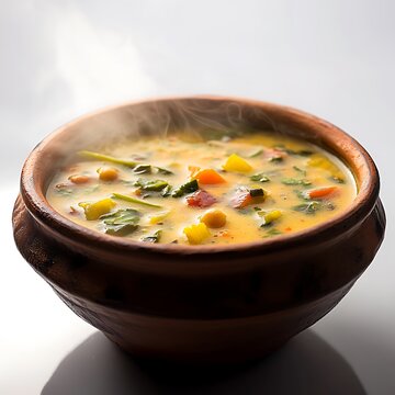 A Steaming Bowl of Authentic Sindhi Kadhi with Vegetables