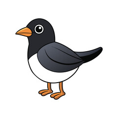  Elegant Black-Capped Piprites Bird Artwork