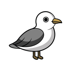 Obraz premium Detailed Black-Legged Kittiwake Depiction