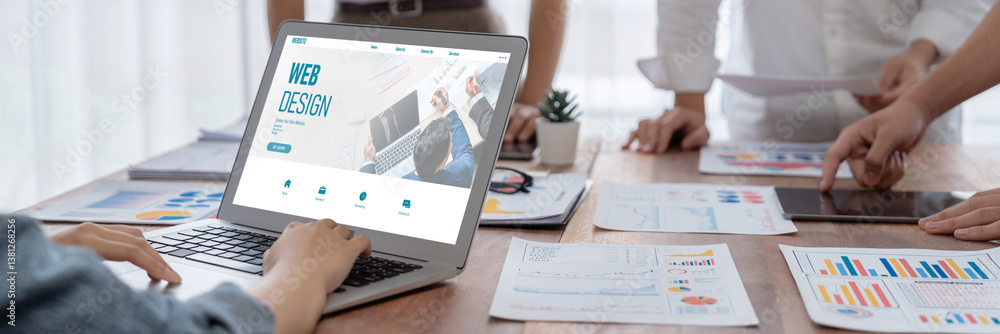 Poster website design software provide brisk template for online retail business and e-commerce