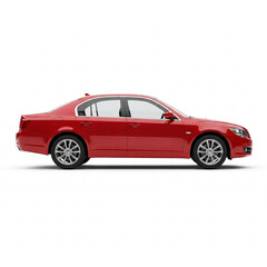 Obraz premium Red Car Studio Shot Sedan Automotive Stock Image