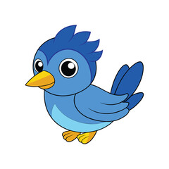  Realistic Blue-capped Ifrita Bird Illustration