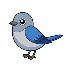  Vivid Blue-Gray Gnatcatcher Bird Design