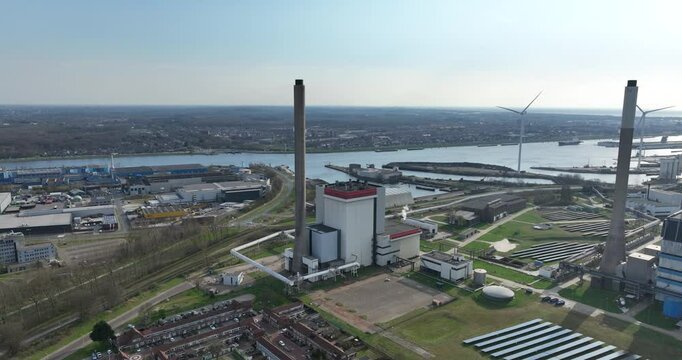 power plant in Velsen Noord, The Netherlands.