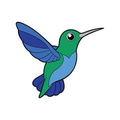  Charming Blue-Throated Hummingbird Bird Representation