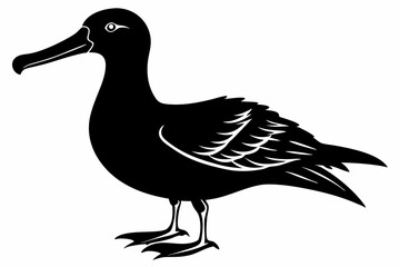 albatross silhouette black silhouette vector