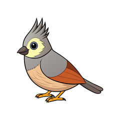Obraz premium Colorful Representation of Bridled Titmouse
