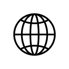 Globe logo. Website icon vector