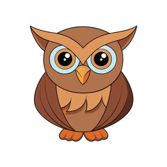  Charming Buffy Fish Owl Bird Illustration
